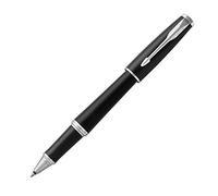 PARKER Urban penna roller, Muted Black (nero) con dettagli cromati, punta sottile e ricarica di inchiostro nero (1931583)