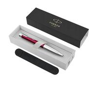 Parker Urban Twist, penna a sfera, magenta con finiture cromate, ricarica inchiostro blu a punta media, confezione regalo con custodia in velluto