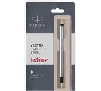 Parker Vector Acciaio Cromata Finiture Stilo Inchiostro Penna Sottile Pennini