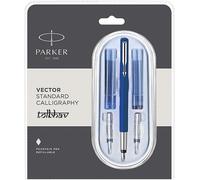 Parker Vector Standard Rosso Cromata Calligrafia Stilo Penna (Sottile, Medio &