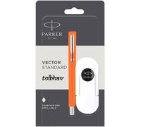 Parker Vector Standard Di CT Penna Stilografica Arancione Blu 3 Cartuccia Senza