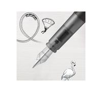 Parker Vector XL Penna Stilografica Nero Medio Metallico Inchiostro Blu