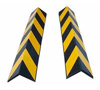 PARKING FACIL | Protezione angolare in gomma | Per Parcheggi E Magazzini | Colore: nero e giallo | Dimensioni: 80 x 10 x 10 cm | Spessore: 8 mm | Include viti | 2 unità