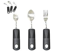 Parkinson Posate Con Manico Spesso, Set Di Posate Per Parkinson 3 Pezzi, Posate Per Anziani, Posate Per Disabili, Set Di Posate Flessibili, Per Anziani, Parkinson, Disabili