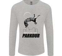 Parkour Free Running Break The Limit Uomo Manica Lunga T-Shirt