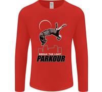 Parkour Free Running Break The Limit Uomo Manica Lunga T-Shirt