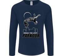 Parkour Free Running Break The Limit Uomo Manica Lunga T-Shirt