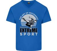 Parkour Free Running L'Arte Del Movimento Maglietta In Cotone A V Per Uomo