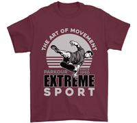 Parkour Free Running L'Arte Del Movimento Maglietta Uomo 100% Cotone