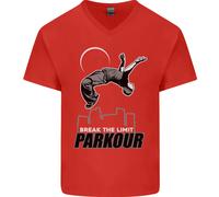 Parkour Free Running Rompere I Limiti Maglietta In Cotone A V Per Uomo