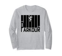 Parkour Free Running Training Traceur Retro Sport Ginnastica Maglia a Manica