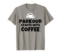Parkour Inizia con Il caffè Maglietta