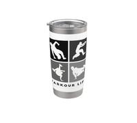 Parkour-Life Freerunner Parkourrunner Freerunning Parkour Bicchiere termico in acciaio inox doppia parete