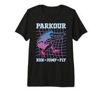 Parkour Run Jump Fly AMA Freerunning Backflip Parkour Maglietta Premium