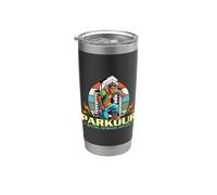 Parkour sempre e ovunque e comunque Freerunning Backflip Parkour Bicchiere termico in acciaio inox doppia parete
