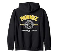 Parks And Recreation Pawnee City Hall Non-Essential Employee Felpa con Cappuccio