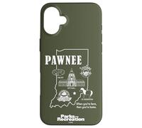 Parks And Recreation Pawnee Indiana Icons Custodia per iPhone 16 Plus