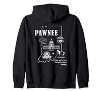 Parks And Recreation Pawnee Indiana Icons Felpa con Cappuccio