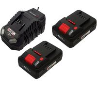 Parkside 1 caricabatterie da 20 V 4,5 A + 2 batterie intelligenti da 4 Ah - adat
