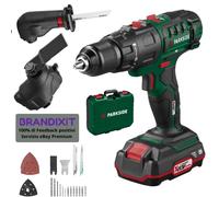 PARKSIDE Apparecchio Multifunzione 3 in 1 PKGA 20-Li C2 + Batteria + Accessori