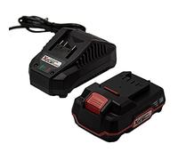 Parkside - Batteria agli ioni di litio, 20 V, 2,0 Ah, Pap 20 B1, indicatore di carica per dispositivi e utensili Parkside con cavo di ricarica 21,5 V, 2,4 A, caricabatterie PLG 20 C1 (batteria