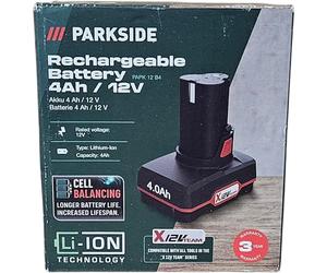 Parkside - Batteria di ricambio PAPK 12 B1 da 4,0 Ah con caricatore serie X-12-V Team