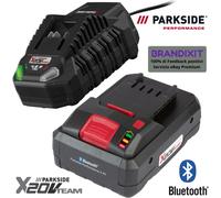 Parkside Performance Batteria Bluetooth SMART 4 Ah + Caricabatterie 4.5 Ah