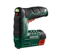 Parkside - Spillatrice elettrica PAT 4 B2 con batteria agli ioni di litio, 4 V (1300 mAh), con 1000 graffette