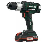 Parkside - Trapano a batteria da 20 V, 20 V, caricatore rapido, set di 17 punte e viti, lampada LED, coppia 40 Nm, diametro di foratura 30 mm (legno), 13 mm (acciaio)