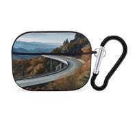 Parkway Road Bridge Custodia protettiva antiurto per Airpods Pro con moschettone anti-caduta, custodia per auricolari per Airpods Pro di seconda generazione, nero