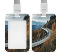 Parkway Road Bridge - Porta badge trasparente con cordino staccabile, custodia verticale in plastica rigida, protegge carte d'identità e carte di credito per ufficio e fabbrica