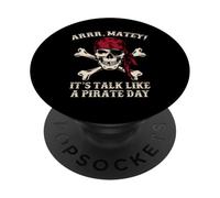 Parla come un pirata Day - Divertente amante dei pirati PopSockets PopGrip Adesivo