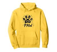 Parla con Il Paw Funny Pet Lover Felpa con Cappuccio, Unisex per Adulti, Limone, S