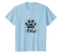 Parla con Il Paw Funny Pet Lover Maglietta, Bambini, Celeste, 3 Anni