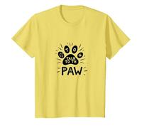 Parla con Il Paw Funny Pet Lover Maglietta, Bambini, Limone, 6 Anni