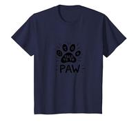 Parla con Il Paw Funny Pet Lover Maglietta, Bambini, Navy, 2 Anni