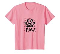 Parla con Il Paw Funny Pet Lover Maglietta, Bambini, Rosa, 6 Anni