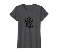 Parla con Il Paw Funny Pet Lover Maglietta, Donna, Grigio Scuro, S