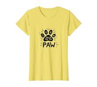 Parla con Il Paw Funny Pet Lover Maglietta, Donna, Limone, S