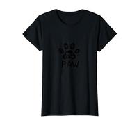 Parla con Il Paw Funny Pet Lover Maglietta, Donna, Nero, L