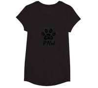 Parla con Il Paw Funny Pet Lover Maglietta, Ragazze, Nero, S
