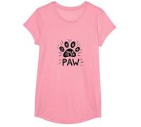 Parla con Il Paw Funny Pet Lover Maglietta, Ragazze, Rosa, L