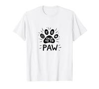 Parla con Il Paw Funny Pet Lover Maglietta, Uomo, Bianco, XXL