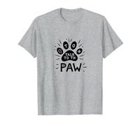 Parla con Il Paw Funny Pet Lover Maglietta, Uomo, Grigio Melange, XXL