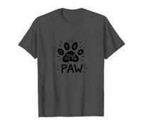 Parla con Il Paw Funny Pet Lover Maglietta, Uomo, Grigio Scuro, XL