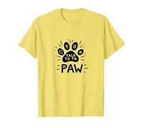 Parla con Il Paw Funny Pet Lover Maglietta, Uomo, Limone, XL