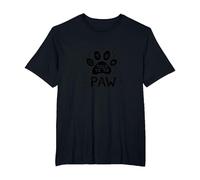 Parla con Il Paw Funny Pet Lover Maglietta, Uomo Taglie Grandi, Nero, 4X Tall