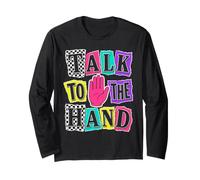 Parla con la Mano Gen X 90s Retro Maglia a Manica