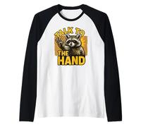 Parla con la Mano - Procione Divertente Maglia con Maniche Raglan