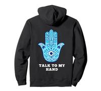 Parla con la mia Mano - Simbolo Divertente Hamsa Hamsa Felpa con Cappuccio